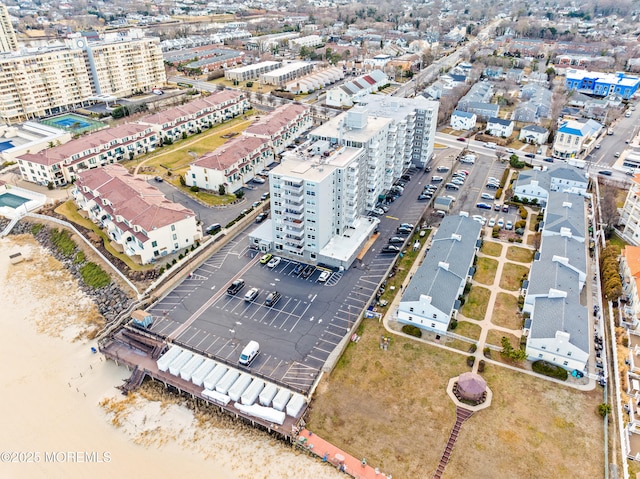 aerial view featuring a city view