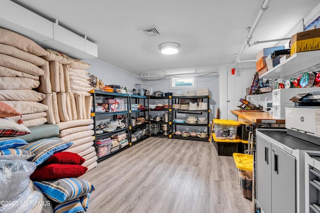 storage room with visible vents