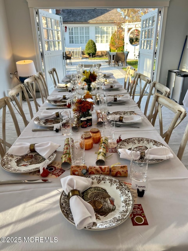 view of dining room