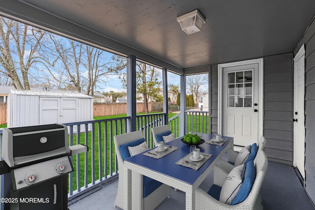 view of sunroom