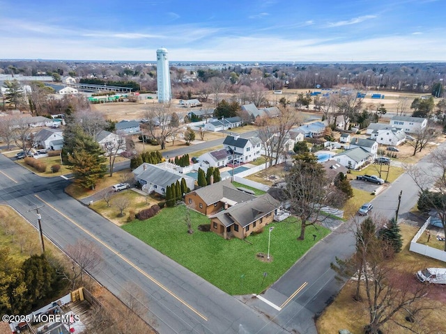 aerial view featuring a residential view