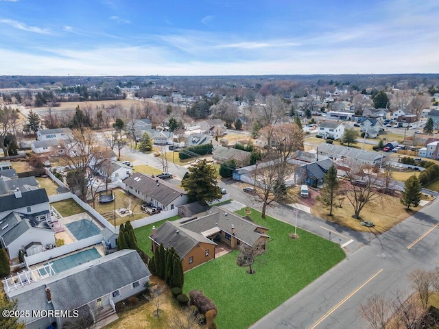 aerial view featuring a residential view