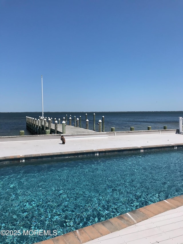 pool with a water view