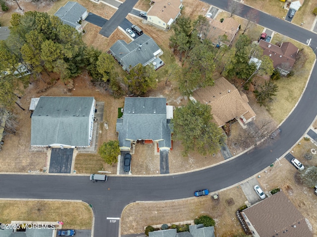 drone / aerial view with a residential view