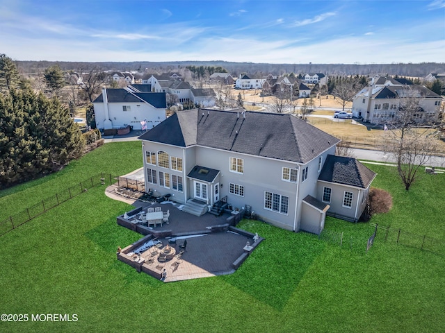 bird's eye view featuring a residential view