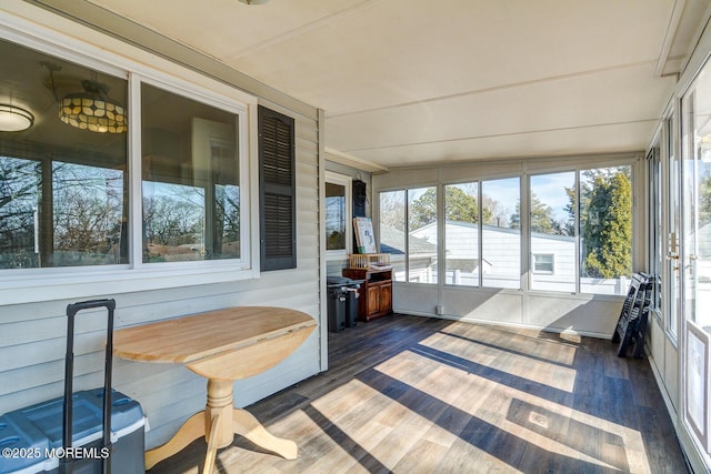 view of sunroom