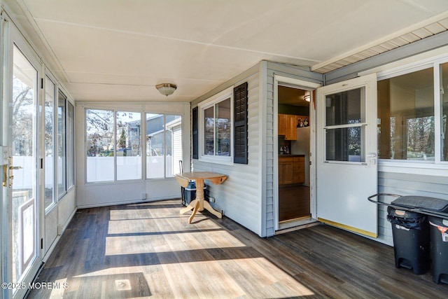 view of sunroom / solarium