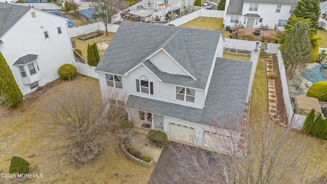 bird's eye view featuring a residential view