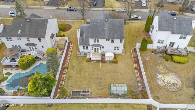 bird's eye view featuring a residential view