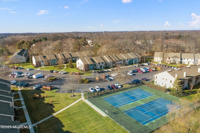 aerial view with a residential view