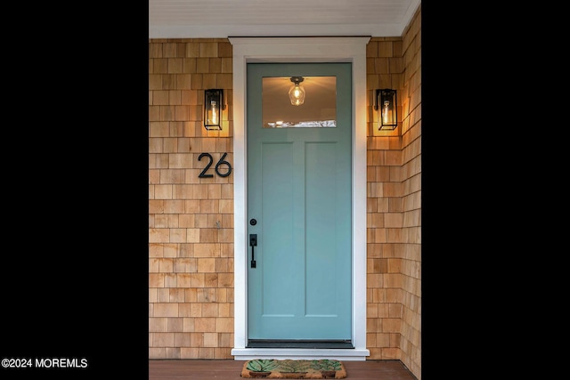 view of doorway to property