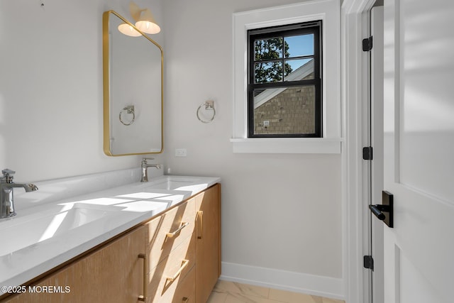 121 Black Point Rd, Rumson, NJ 07760 - full bath featuring double vanity and marble finish floors