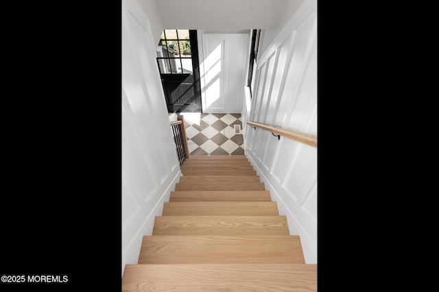 121 Black Point Rd, Rumson, NJ 07760 - staircase with a decorative wall