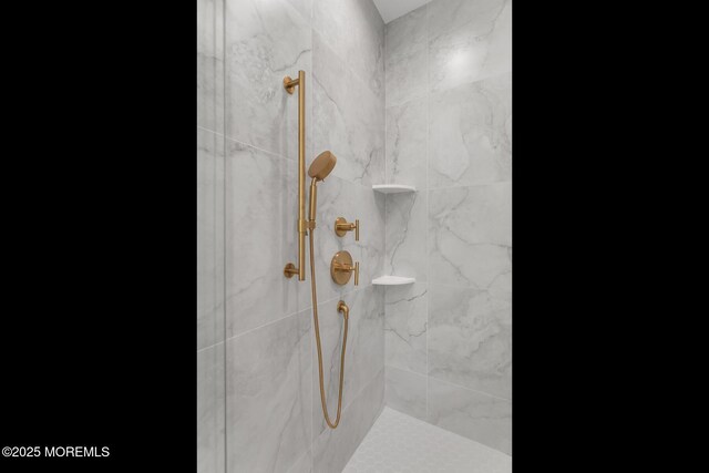 121 Black Point Rd, Rumson, NJ 07760 - bathroom featuring a marble finish shower