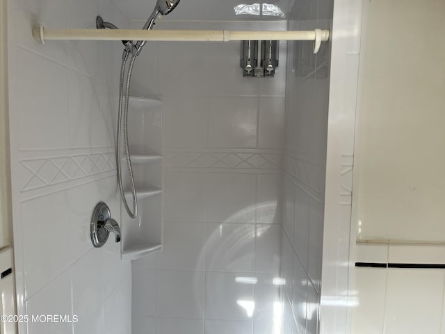 room details featuring a stall shower