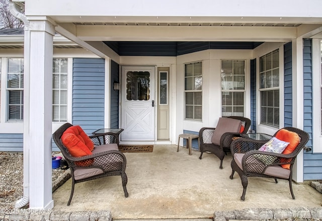 view of patio with a porch