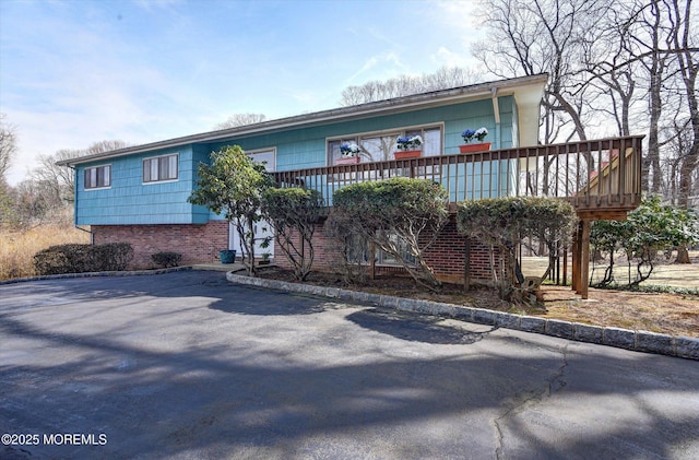 view of front of property with brick siding