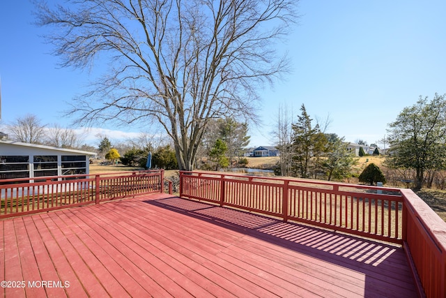 view of wooden deck