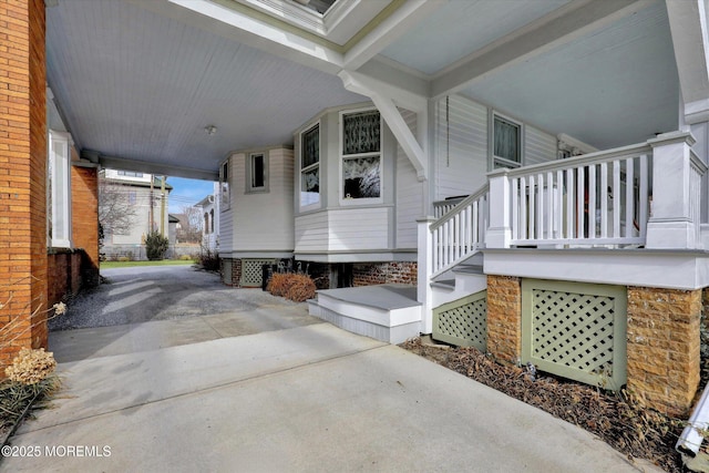 view of patio / terrace with driveway