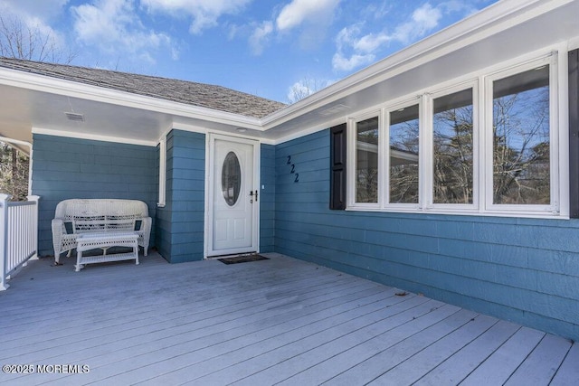 view of wooden deck