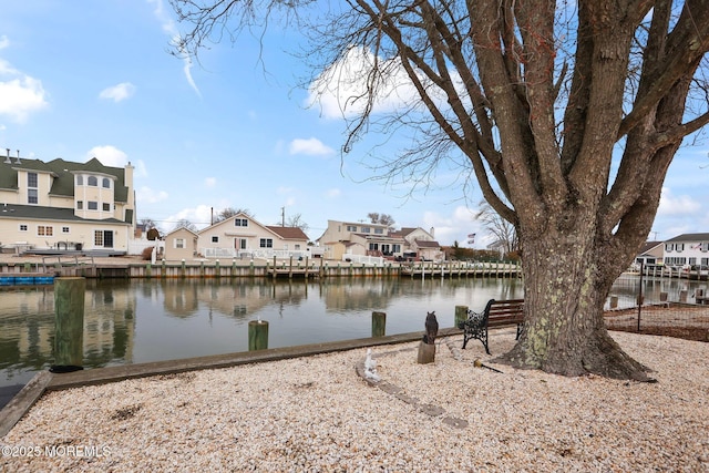 property view of water featuring a residential view