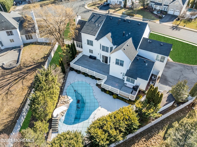 drone / aerial view featuring a residential view