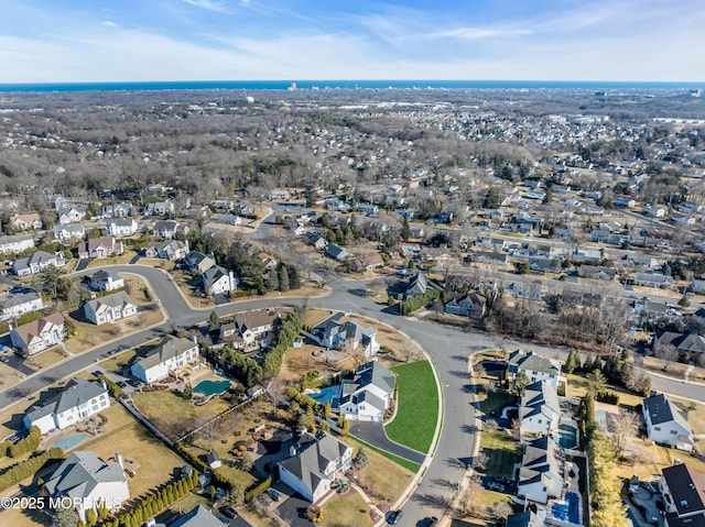 bird's eye view with a residential view