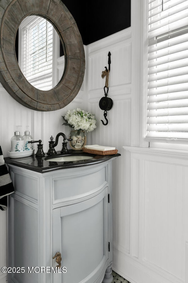 bathroom featuring vanity