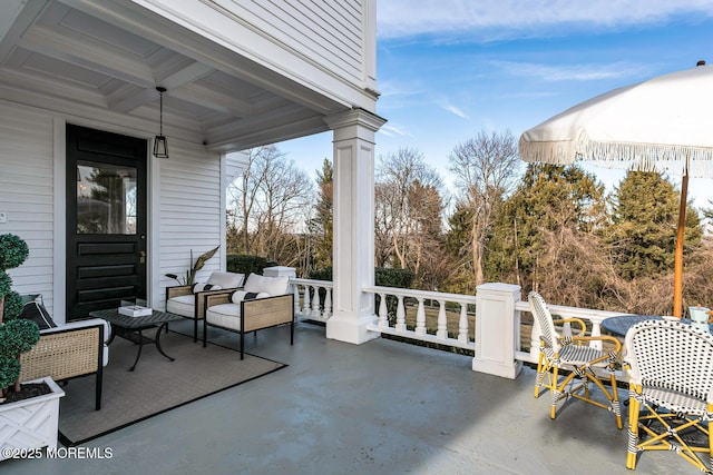 view of patio / terrace with a porch