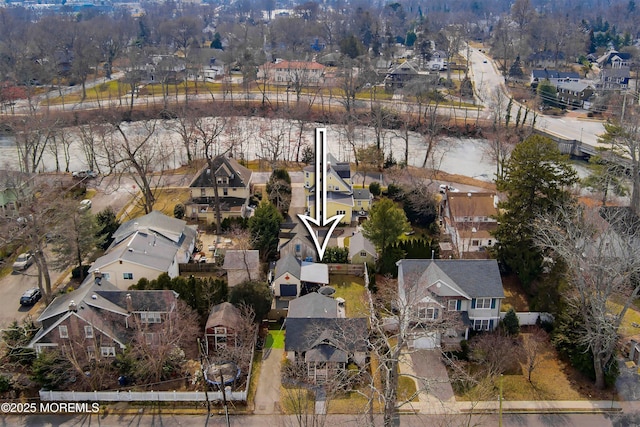 aerial view featuring a residential view