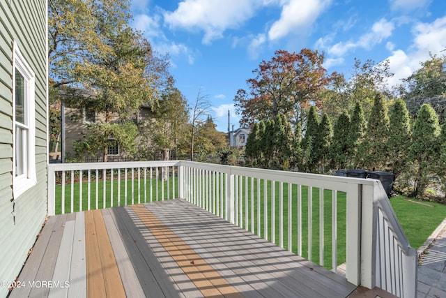 138 Summit Ave, Neptune City, NJ 07753 - wooden terrace with a lawn