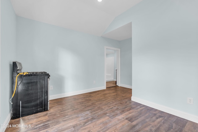 138 Summit Ave, Neptune City, NJ 07753 - interior space with baseboards, wood finished floors, and lofted ceiling