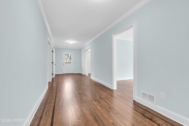 138 Summit Ave, Neptune City, NJ 07753 - interior space with visible vents, baseboards, crown molding, and wood finished floors