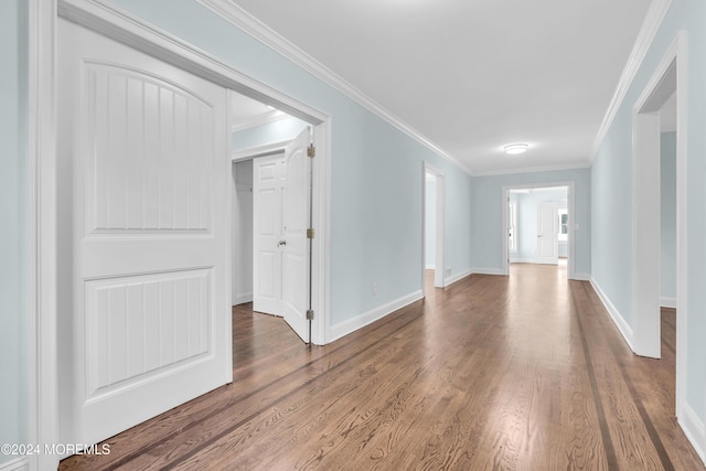 138 Summit Ave, Neptune City, NJ 07753 - interior space with baseboards, ornamental molding, and wood finished floors