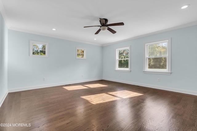 138 Summit Ave, Neptune City, NJ 07753 - unfurnished room with crown molding, baseboards, and a ceiling fan