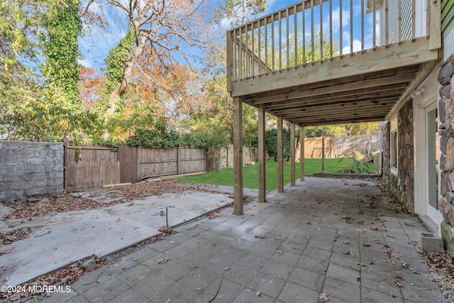 138 Summit Ave, Neptune City, NJ 07753 - view of patio / terrace with a fenced backyard and a deck