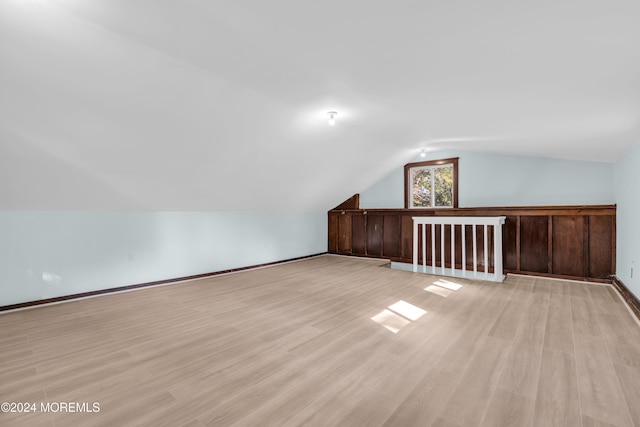 138 Summit Ave, Neptune City, NJ 07753 - bonus room with baseboards, light wood finished floors, and lofted ceiling