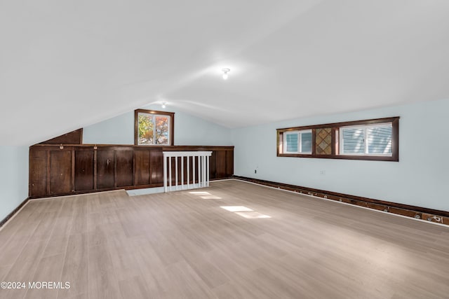 138 Summit Ave, Neptune City, NJ 07753 - additional living space featuring baseboards, light wood finished floors, and lofted ceiling