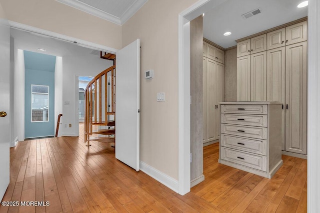 closet featuring visible vents