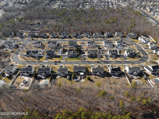 aerial view with a residential view