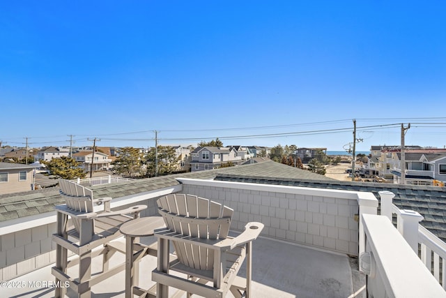 balcony with a residential view