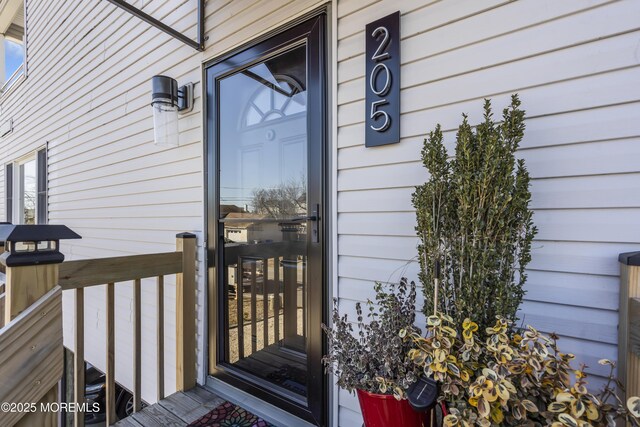 view of doorway to property