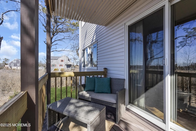 balcony with a residential view