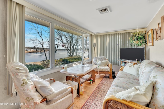 sunroom with visible vents