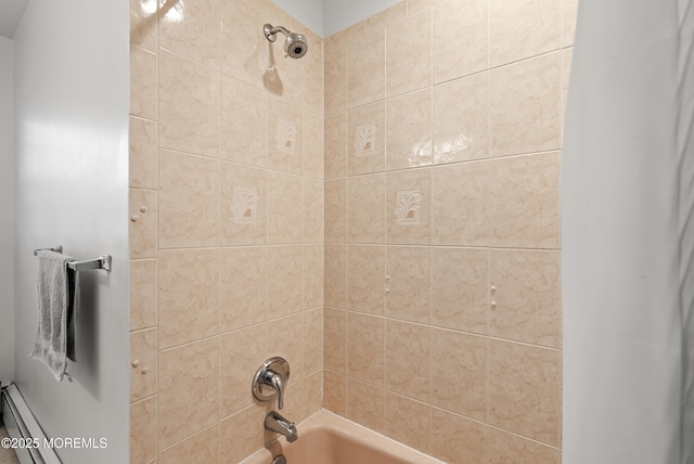 full bathroom featuring  shower combination