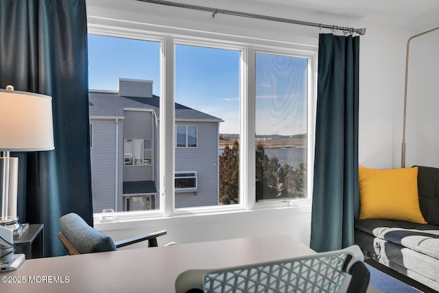 interior space featuring a wealth of natural light