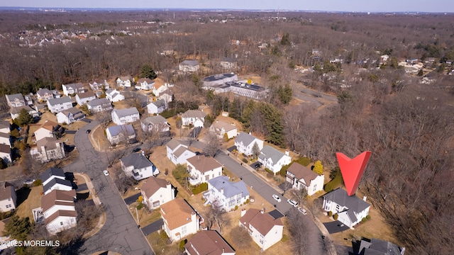 bird's eye view featuring a residential view