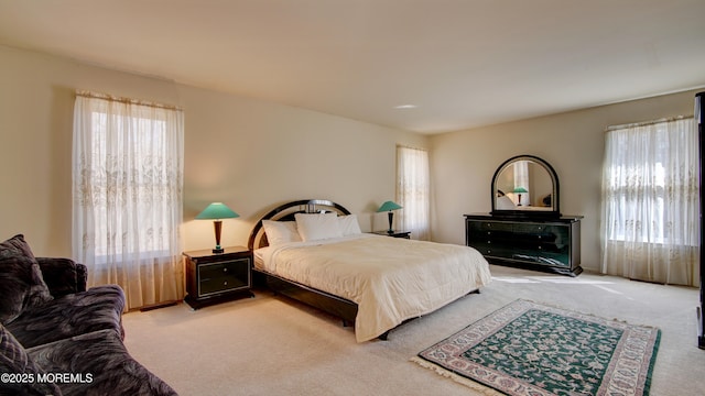 bedroom with carpet floors