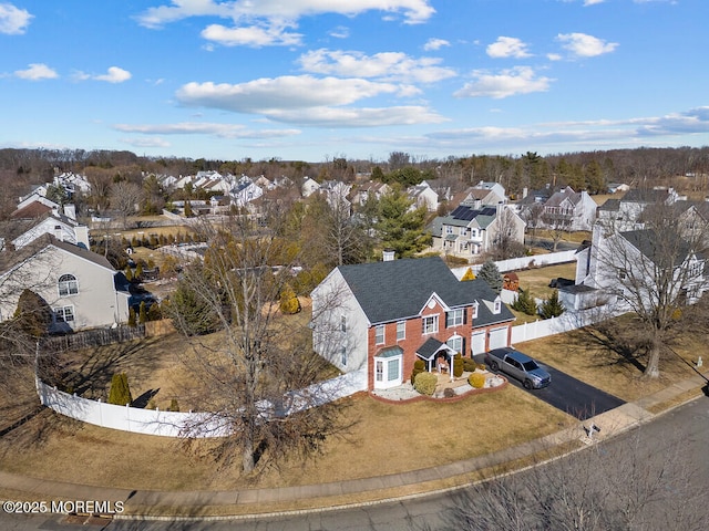 drone / aerial view featuring a residential view