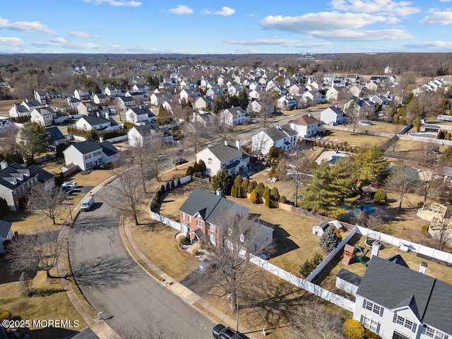 drone / aerial view with a residential view